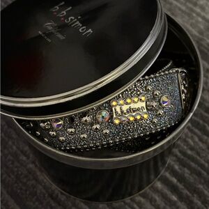 BB Simon Studded Belt with Crystals